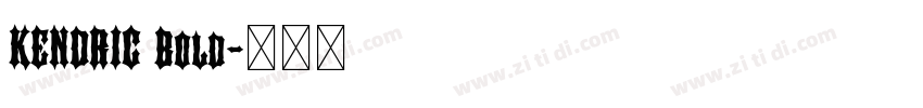 KENDRIC Bold字体转换